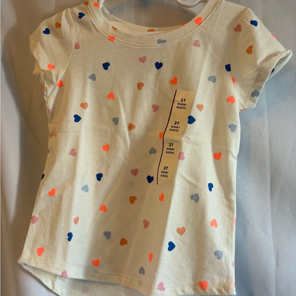 Cat & Jack Short Sleeve Tee with Heart Print